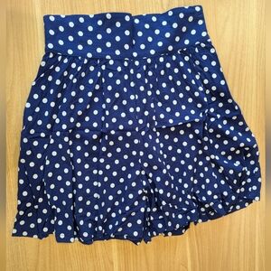 Trashy Diva Blue and White Big Polka Dot High Waisted Tap Shorts Size 8